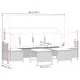 5-teiliges Gartenmöbel-Set und schwarze synthetische Rattankissen von vidaXL, Gartensets - Ref: Foro24-3261551, Preis: 440,45...