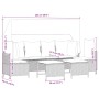 5-teiliges Gartenmöbel-Set und schwarze synthetische Rattankissen von vidaXL, Gartensets - Ref: Foro24-3261551, Preis: 417,23...