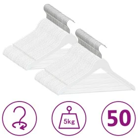 Set of clothes hangers 50 pcs non-slip hardwood white by vidaXL, Hangers - Ref: Foro24-289915, Price: 69,61 €, Discount: %