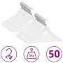 Juego de perchas ropa 50 uds antideslizantes madera dura blanco de vidaXL, Perchas - Ref: Foro24-289915, Precio: 69,36 €, Des...