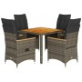 5-piece garden dining set with gray synthetic rattan cushions by vidaXL, Garden sets - Ref: Foro24-3276844, Price: 502,73 €, ...