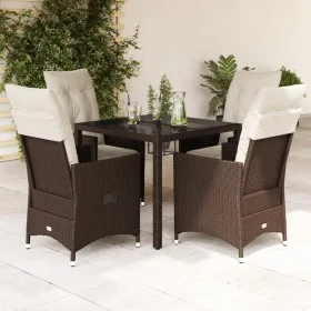 5-piece garden dining set and brown synthetic rattan cushions by vidaXL, Garden sets - Ref: Foro24-3276768, Price: 597,64 €, ...