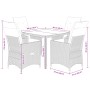 5-piece garden dining set and brown synthetic rattan cushions by vidaXL, Garden sets - Ref: Foro24-3276768, Price: 558,08 €, ...