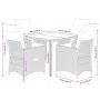 5-piece garden dining set and brown synthetic rattan cushions by vidaXL, Garden sets - Ref: Foro24-3276768, Price: 597,64 €, ...