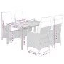 5-piece garden dining set with gray synthetic rattan cushions by vidaXL, Garden sets - Ref: Foro24-3276846, Price: 594,33 €, ...