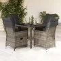 5-piece garden dining set with gray synthetic rattan cushions by vidaXL, Garden sets - Ref: Foro24-3276737, Price: 610,76 €, ...