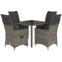 5-piece garden dining set with gray synthetic rattan cushions by vidaXL, Garden sets - Ref: Foro24-3276737, Price: 558,95 €, ...