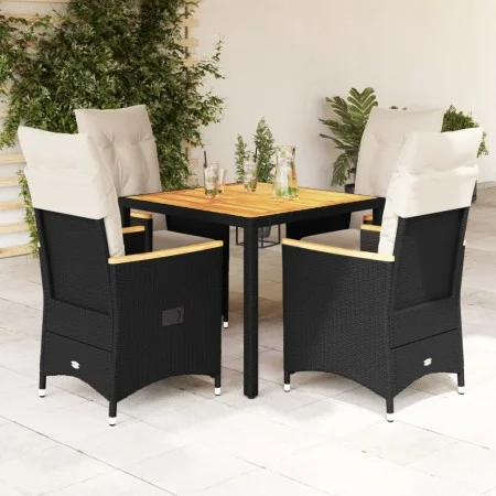 5-piece garden furniture set with black synthetic rattan cushions by vidaXL, Garden sets - Ref: Foro24-3276833, Price: 544,71...