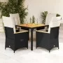 5-piece garden furniture set with black synthetic rattan cushions by vidaXL, Garden sets - Ref: Foro24-3276833, Price: 544,71...