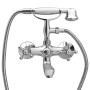 2-handle bathtub faucet + retro chrome diverter and shower head by vidaXL, bathtub faucets - Ref: Foro24-146491, Price: 134,3...
