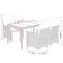 5-piece garden furniture set with black synthetic rattan cushions by vidaXL, Garden sets - Ref: Foro24-3276865, Price: 566,80...