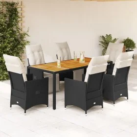 7-piece garden dining set and black synthetic rattan cushions by vidaXL, Garden sets - Ref: Foro24-3276859, Price: 808,79 €, ...