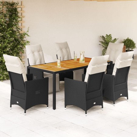 7-piece garden dining set and black synthetic rattan cushions by vidaXL, Garden sets - Ref: Foro24-3276859, Price: 826,65 €, ...