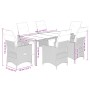 7-piece garden dining set and black synthetic rattan cushions by vidaXL, Garden sets - Ref: Foro24-3276859, Price: 826,65 €, ...
