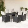 7-piece garden dining set and black synthetic rattan cushions by vidaXL, Garden sets - Ref: Foro24-3276867, Price: 790,61 €, ...
