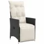Set de comedor de jardín 7 pzas y cojines ratán sintético negro de vidaXL, Conjuntos de jardín - Ref: Foro24-3276867, Precio:...