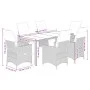 7-piece garden dining set and black synthetic rattan cushions by vidaXL, Garden sets - Ref: Foro24-3276867, Price: 790,61 €, ...
