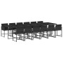 Set comedor de jardín con cojines 13 pzas ratán sintético negro by vidaXL, Garden sets - Ref: Foro24-3211483, Price: 763,72 €...