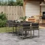 Set comedor de jardín 5 piezas con cojines ratán sintético gris by vidaXL, Garden sets - Ref: Foro24-3211436, Price: 288,31 €...