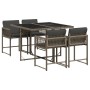 Set comedor de jardín 5 piezas con cojines ratán sintético gris by vidaXL, Garden sets - Ref: Foro24-3211436, Price: 255,55 €...