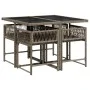 Set comedor de jardín 5 piezas con cojines ratán sintético gris by vidaXL, Garden sets - Ref: Foro24-3211436, Price: 288,31 €...