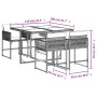 Garten-Essgruppe, 5-teilig, mit grauen Polstern aus synthetischem Rattan von vidaXL, Gartensets - Ref: Foro24-3211436, Preis:...