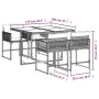 Set comedor de jardín 5 piezas con cojines ratán sintético gris by vidaXL, Garden sets - Ref: Foro24-3211436, Price: 288,31 €...
