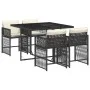 Set de muebles jardín 5 pzas con cojines ratán sintético negro by vidaXL, Garden sets - Ref: Foro24-3211614, Price: 313,68 €,...