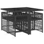 Set de muebles jardín 5 pzas con cojines ratán sintético negro by vidaXL, Garden sets - Ref: Foro24-3211614, Price: 313,68 €,...