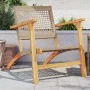 Gartenstühle 2 Stück aus Akazienholz und synthetischem Rattan in Beige von vidaXL, Gartensets - Ref: Foro24-365869, Preis: 13...