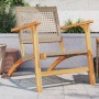 Sillas de jardín 2 uds madera de acacia y ratán sintético beige by vidaXL, Garden sets - Ref: Foro24-365869, Price: 138,27 €,...