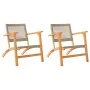 Gartenstühle 2 Stück aus Akazienholz und synthetischem Rattan in Beige von vidaXL, Gartensets - Ref: Foro24-365869, Preis: 13...