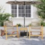 Gartenstühle 2 Stück aus Akazienholz und synthetischem Rattan in Beige von vidaXL, Gartensets - Ref: Foro24-365869, Preis: 13...