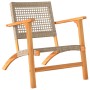 Gartenstühle 2 Stück aus Akazienholz und synthetischem Rattan in Beige von vidaXL, Gartensets - Ref: Foro24-365869, Preis: 13...