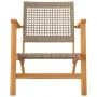 Gartenstühle 2 Stück aus Akazienholz und synthetischem Rattan in Beige von vidaXL, Gartensets - Ref: Foro24-365869, Preis: 13...