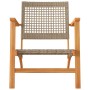 Gartenstühle 2 Stück aus Akazienholz und synthetischem Rattan in Beige von vidaXL, Gartensets - Ref: Foro24-365869, Preis: 13...