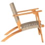 Gartenstühle 2 Stück aus Akazienholz und synthetischem Rattan in Beige von vidaXL, Gartensets - Ref: Foro24-365869, Preis: 13...