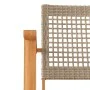 Gartenstühle 2 Stück aus Akazienholz und synthetischem Rattan in Beige von vidaXL, Gartensets - Ref: Foro24-365869, Preis: 13...