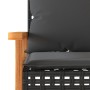 Mesita y sillas con cojines 3 pzas ratán PE madera acacia negro by vidaXL, Garden sets - Ref: Foro24-365860, Price: 137,59 €,...