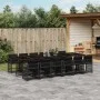 Set comedor de jardín con cojines 13 pzas ratán sintético negro by vidaXL, Garden sets - Ref: Foro24-3211663, Price: 971,12 €...