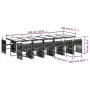 Set comedor de jardín con cojines 13 pzas ratán sintético negro by vidaXL, Garden sets - Ref: Foro24-3211663, Price: 971,12 €...