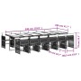 Set comedor de jardín con cojines 13 pzas ratán sintético negro by vidaXL, Garden sets - Ref: Foro24-3211663, Price: 829,65 €...