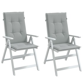 Kissen für Hochlehner-Stühle, 2 Stück, hellgraues Melange-Gewebe. von vidaXL, Kissen für Stühle und Sofas - Ref: Foro24-40024...