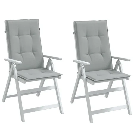 Cojines para silla respaldo alto 2 uds tela gris claro melange by vidaXL, Cushions for chairs and sofas - Ref: Foro24-4002412...