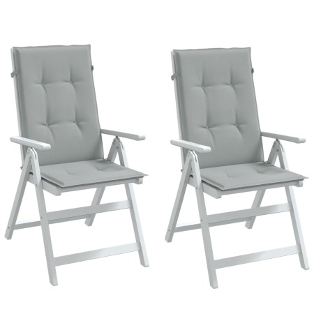Kissen für Hochlehner-Stühle, 2 Stück, hellgraues Melange-Gewebe. von vidaXL, Kissen für Stühle und Sofas - Ref: Foro24-40024...