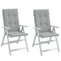 Kissen für Hochlehner-Stühle, 2 Stück, hellgraues Melange-Gewebe. von vidaXL, Kissen für Stühle und Sofas - Ref: Foro24-40024...