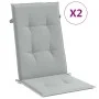 Cojines para silla respaldo alto 2 uds tela gris claro melange by vidaXL, Cushions for chairs and sofas - Ref: Foro24-4002412...