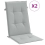 Kissen für Hochlehner-Stühle, 2 Stück, hellgraues Melange-Gewebe. von vidaXL, Kissen für Stühle und Sofas - Ref: Foro24-40024...