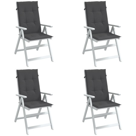Cojines silla respaldo alto 4 uds tela gris antracita melange by vidaXL, Cushions for chairs and sofas - Ref: Foro24-4002410,...