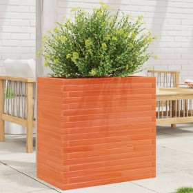 Jardinera madera maciza de pino marrón cera 70x40x68,5 cm by vidaXL, Pots and planters - Ref: Foro24-3282486, Price: 187,88 €...